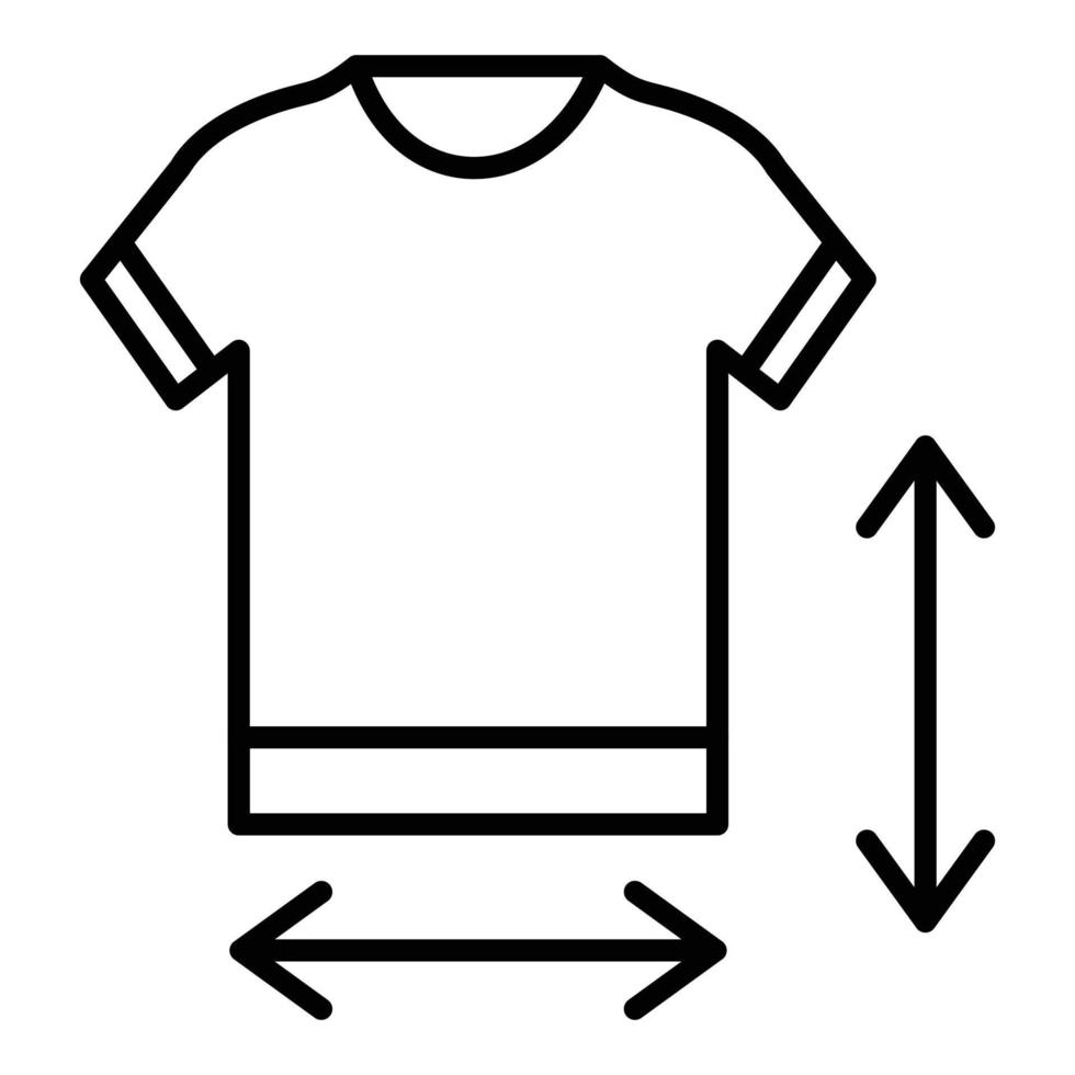 Clothes Measurement Icon Style vector