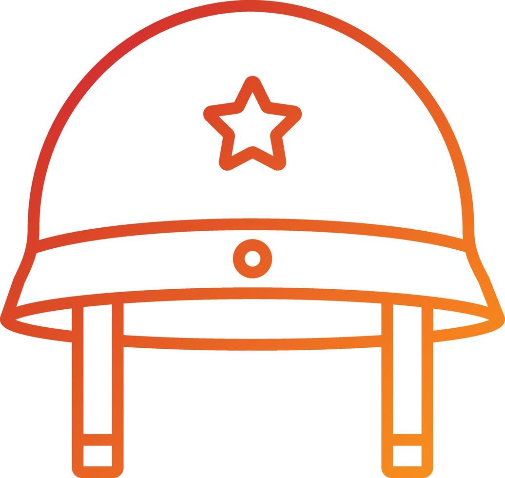 estilo de icono de sombrero militar vector