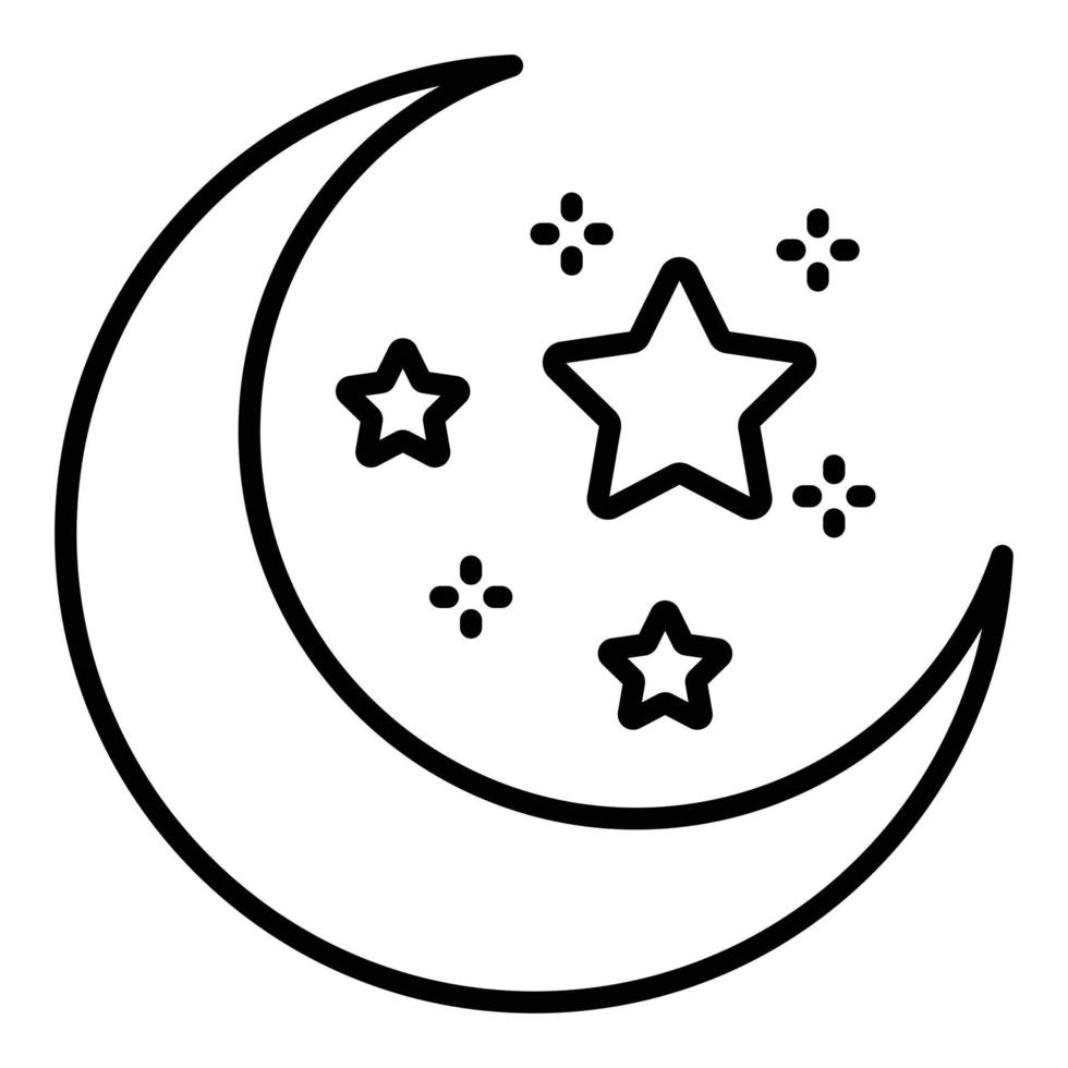 estilo de icono de luna vector