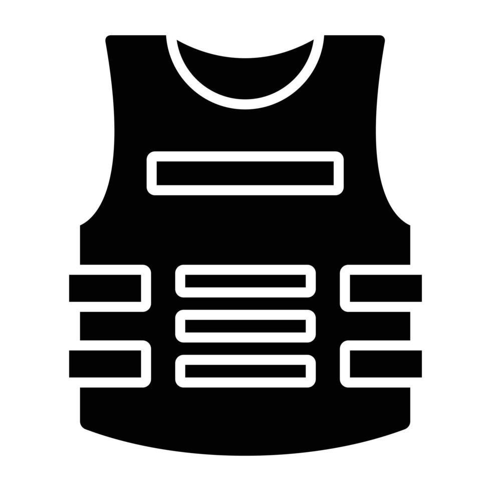 Bulletproof Vest Icon Style vector