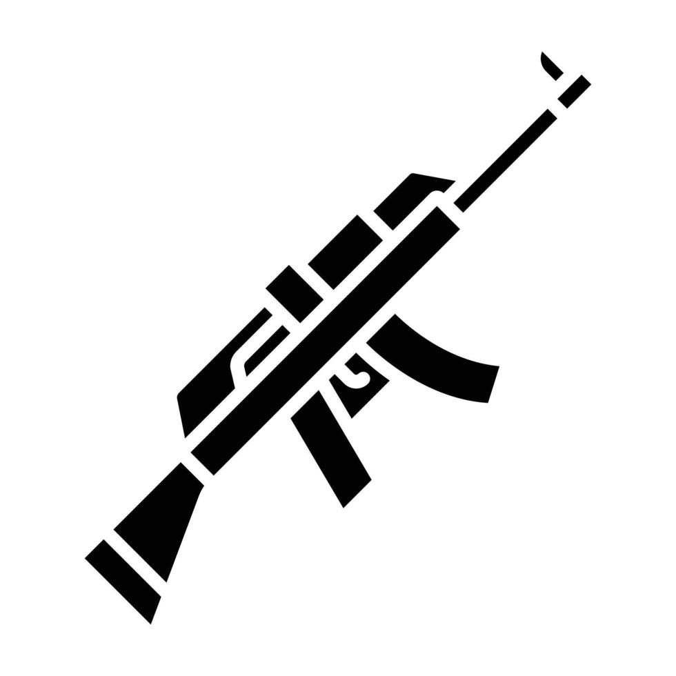 estilo de icono de rifle vector