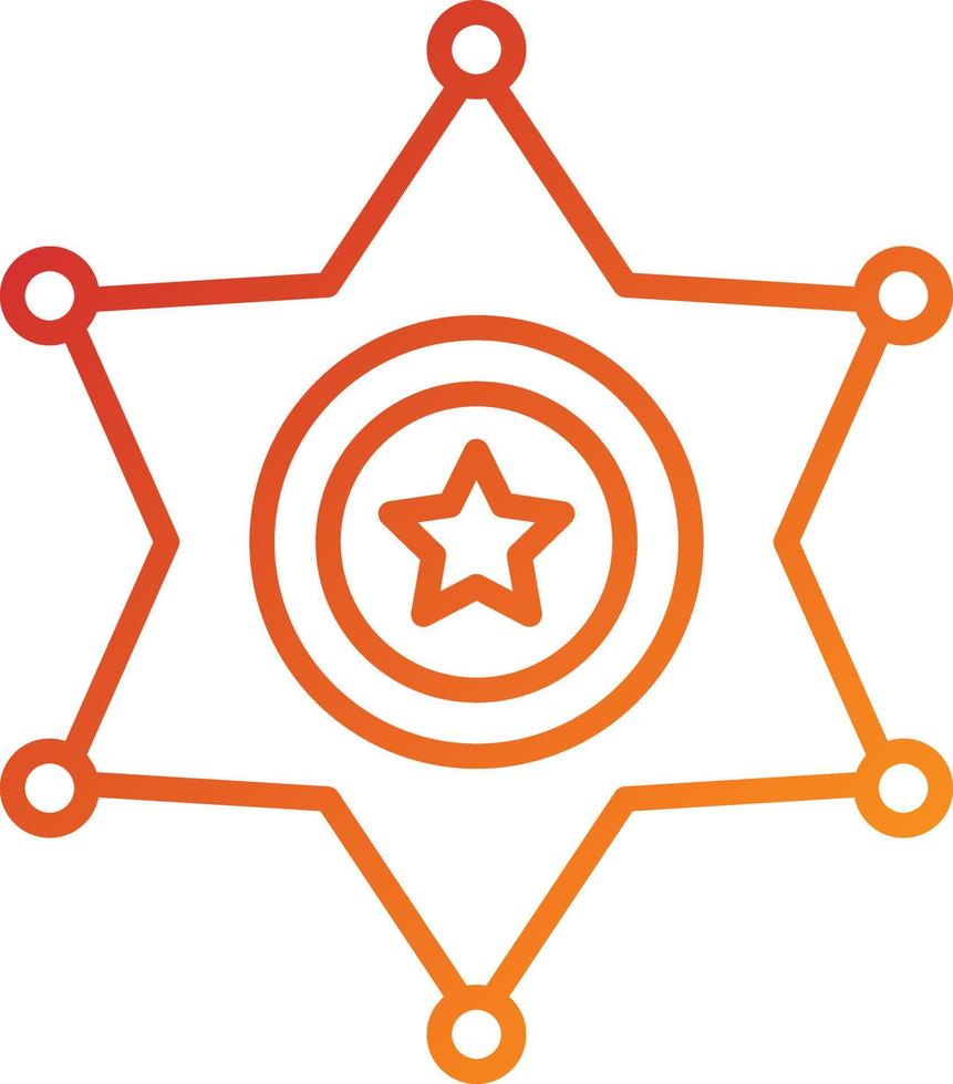 estilo de icono de insignia de sheriff vector