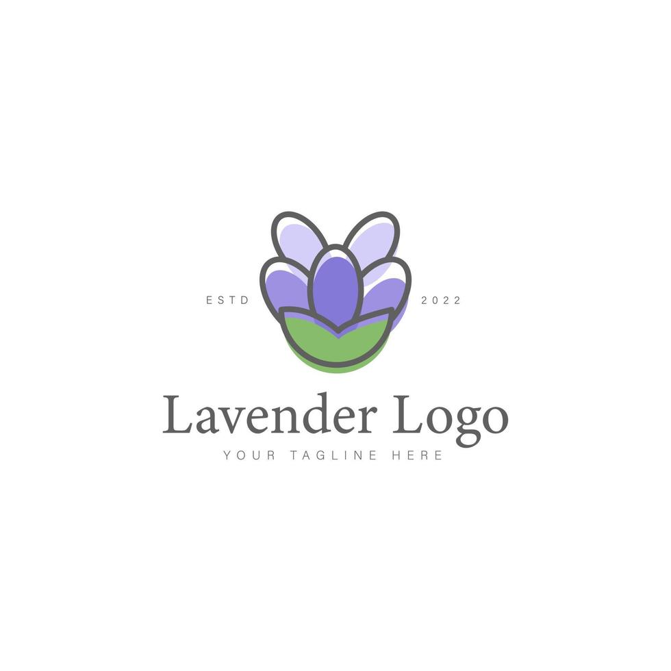 Lavender logo design icon vector