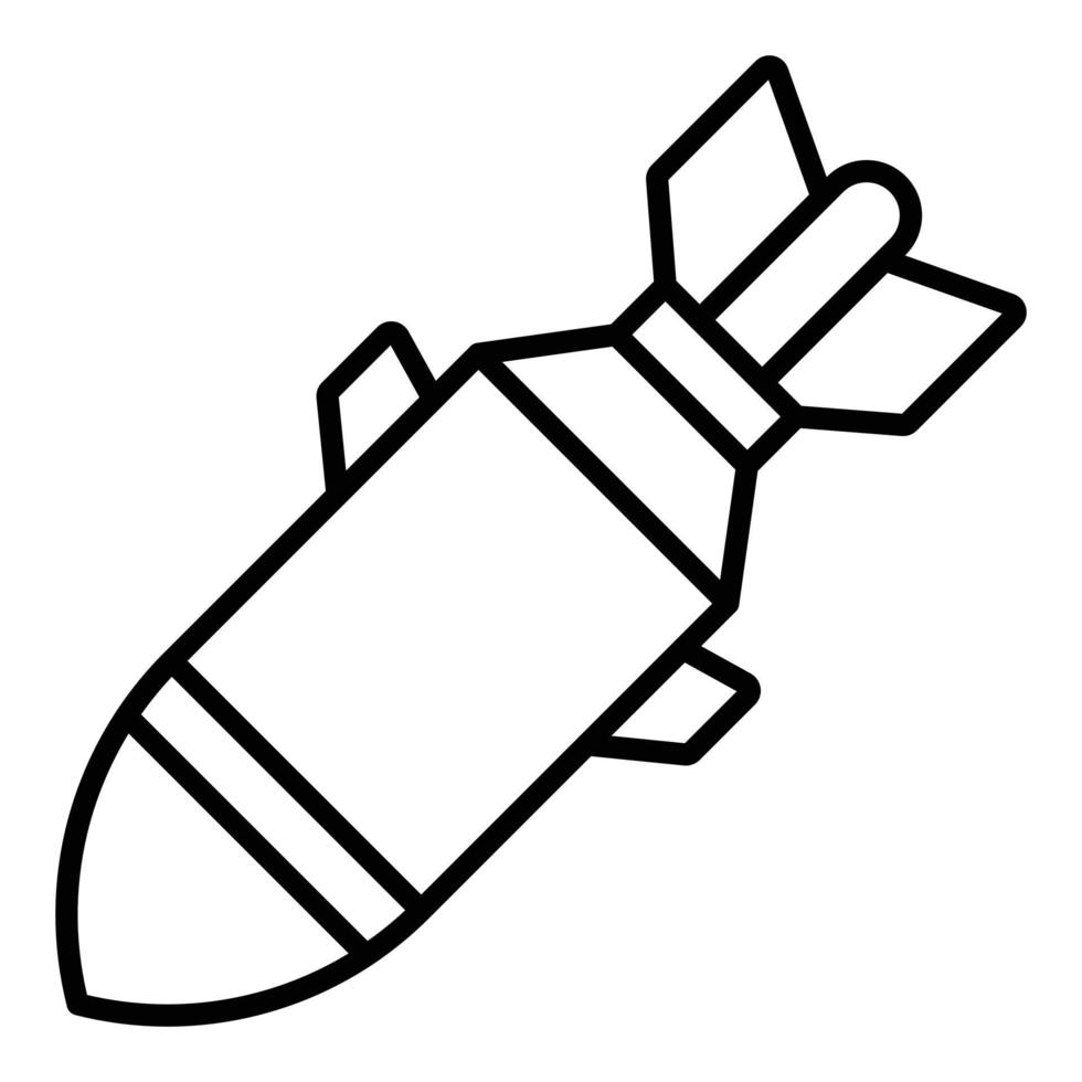 estilo de icono de bomba del ejército vector