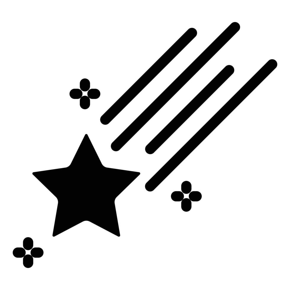 Falling Star Icon Style vector