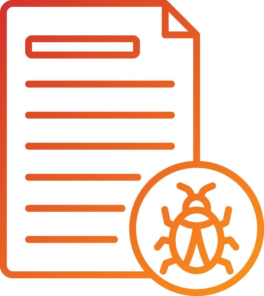 Infected File Icon Style vector