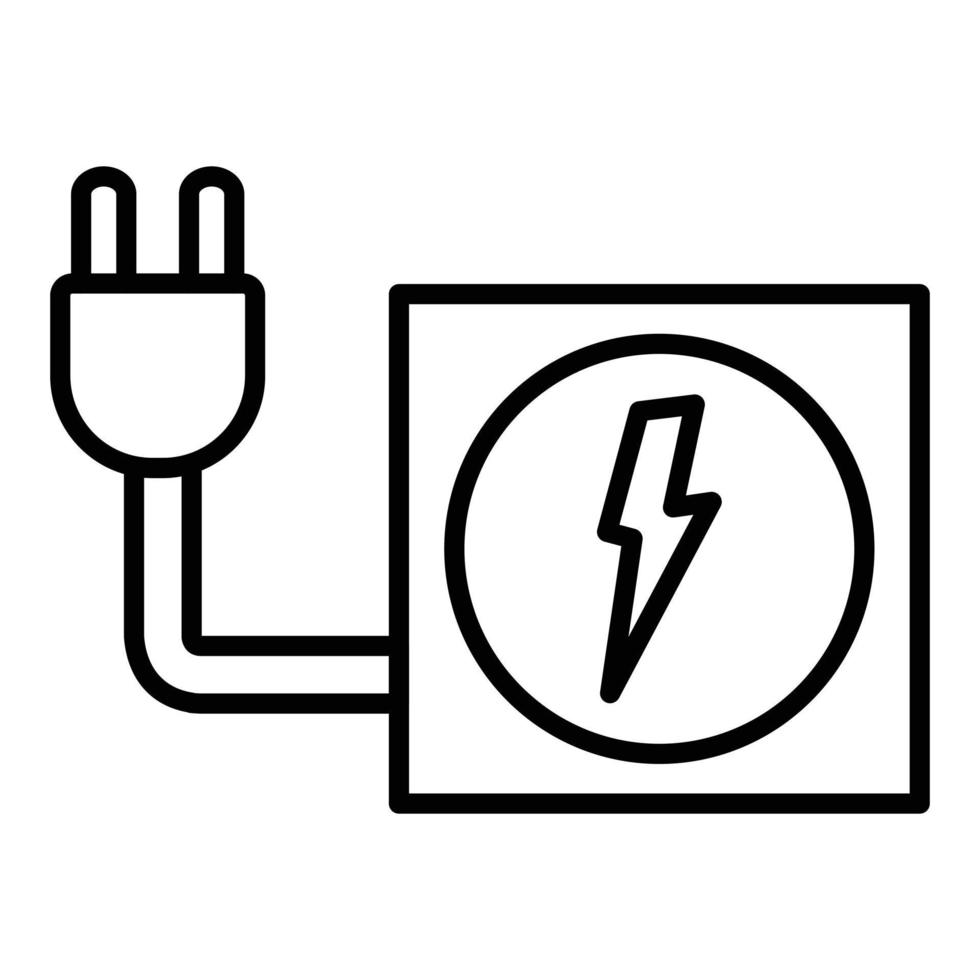 estilo de icono de electricidad vector