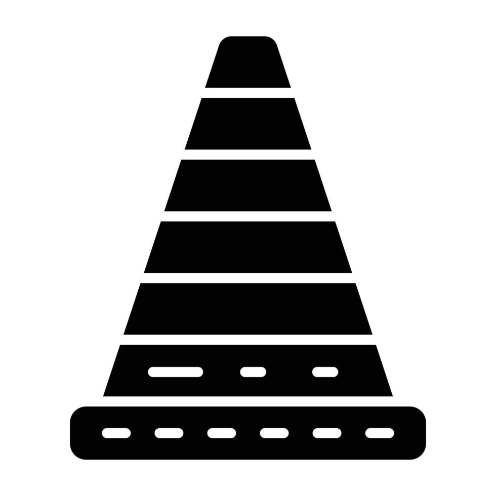 Road Cone Icon Style vector