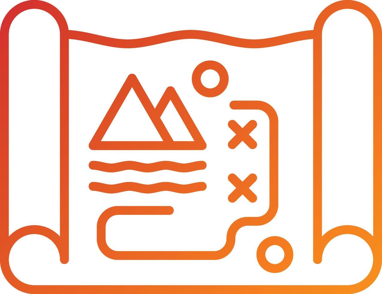 Treasure Map Icon Style vector