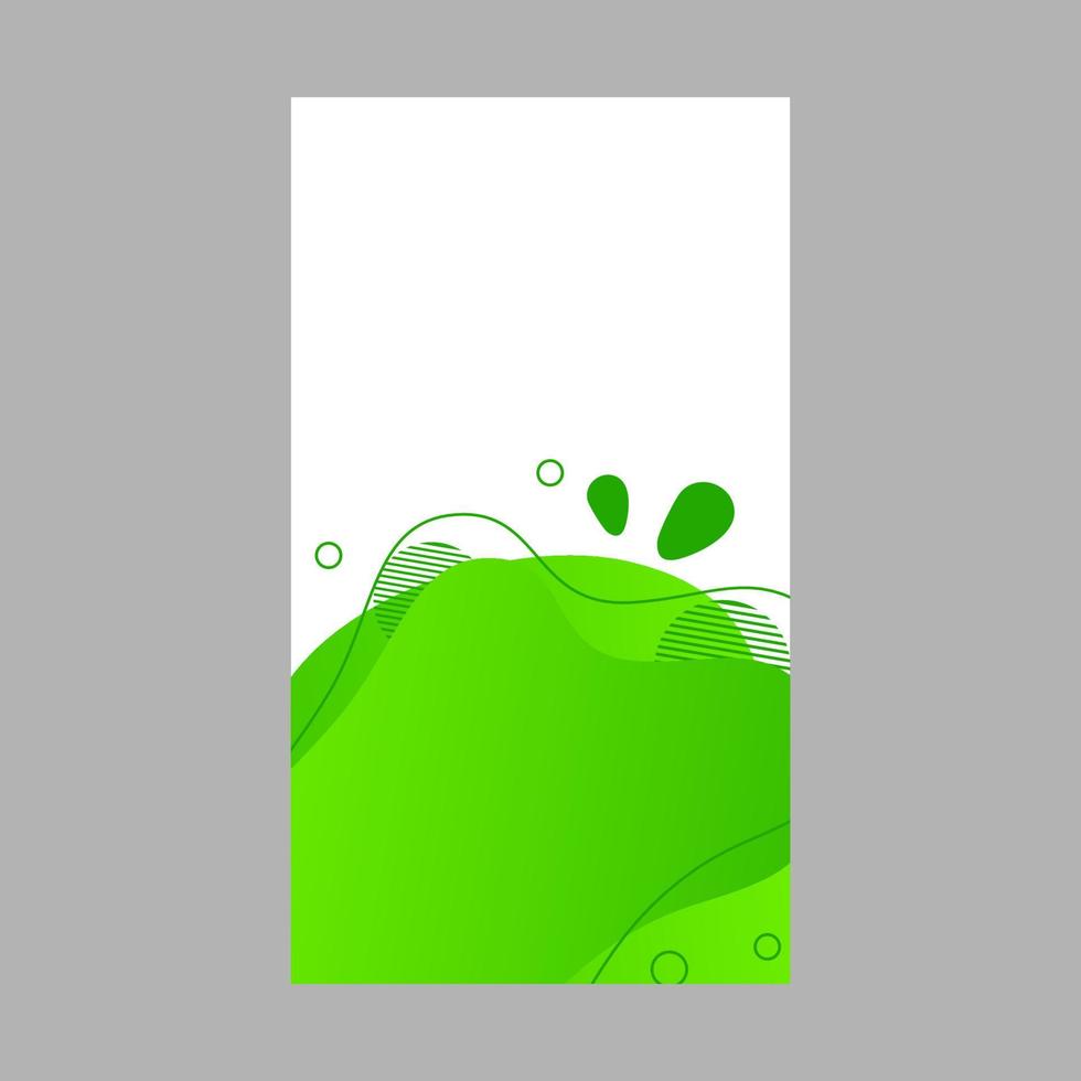 Lime green dynamic abstract fluid social media background. Wavy bubble web banner, screen, mobile app colorful design. Flowing liquid gradient shapes. Geometric social network stories theme template vector