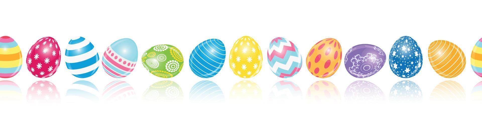 Beautiful Easter Egg Seamless Pattern Background Vector Illustration