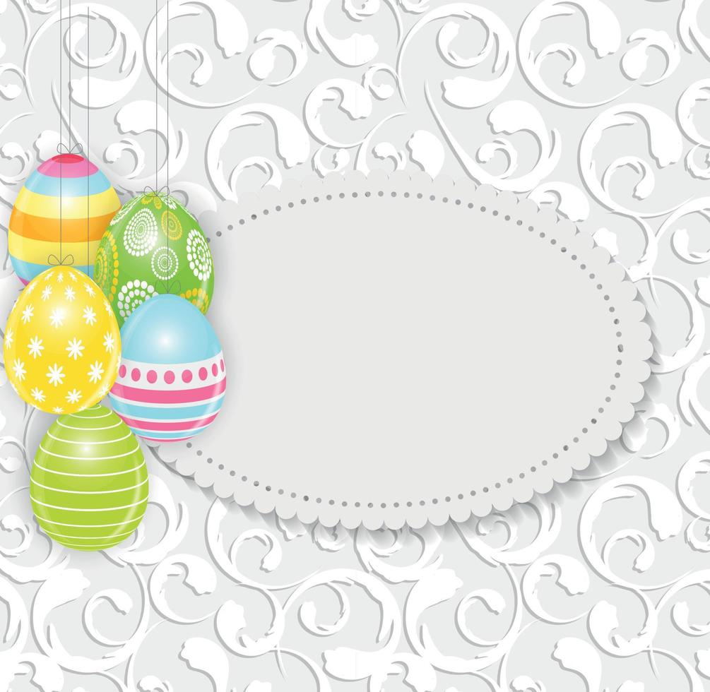 Beautiful Easter Egg Background Vector Illustration