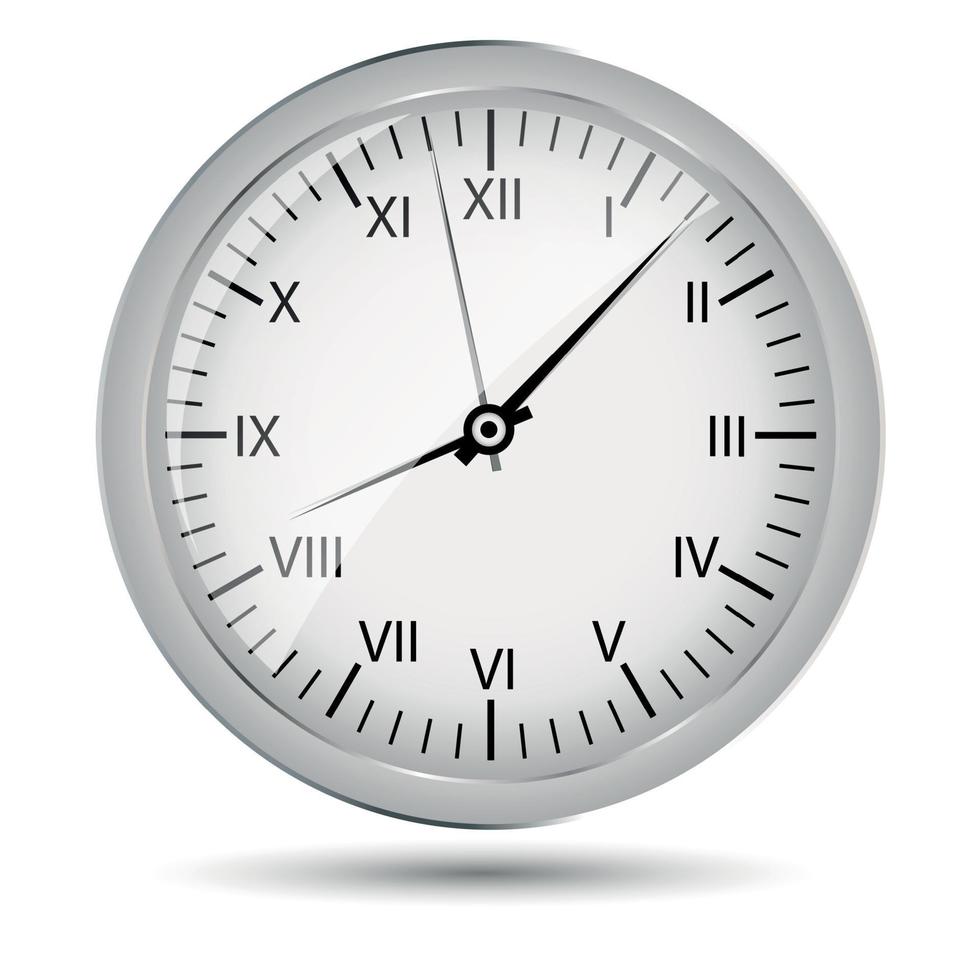 Silver watch vector illustration