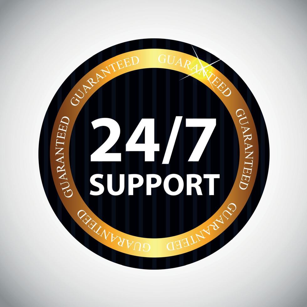 Vector 247 SUPPORT Sign, Label Template