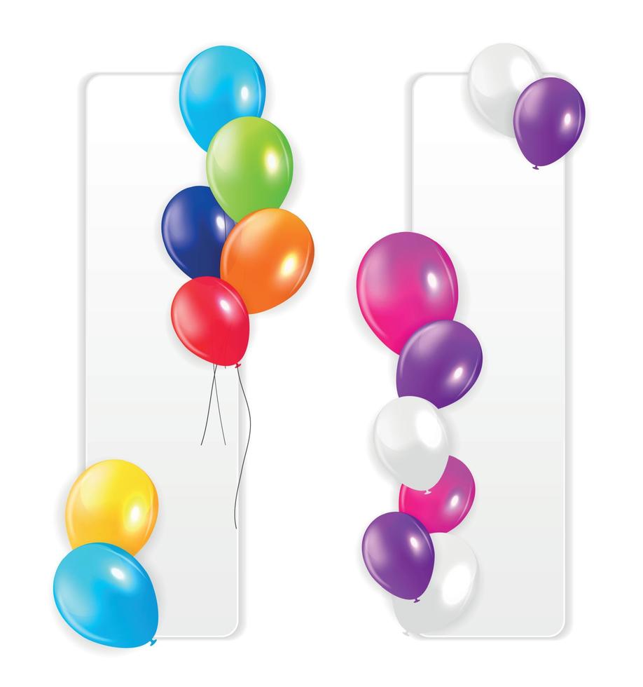 Set of Colored Balloons, Vector Illustration.