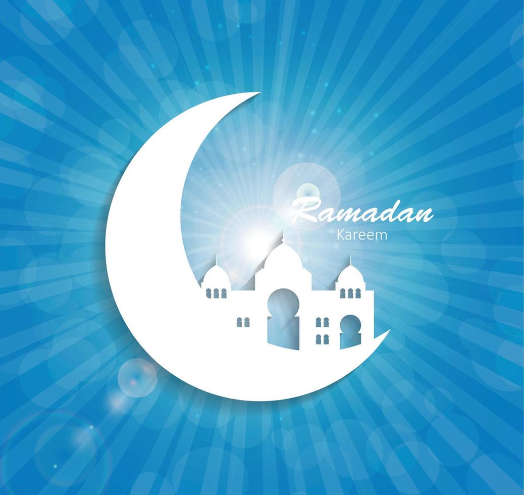 Background for Muslim Community Festival Vector Illustration