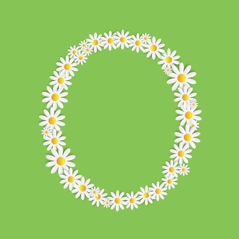 Flora Daisy Design Alphabet Vector Illustartion