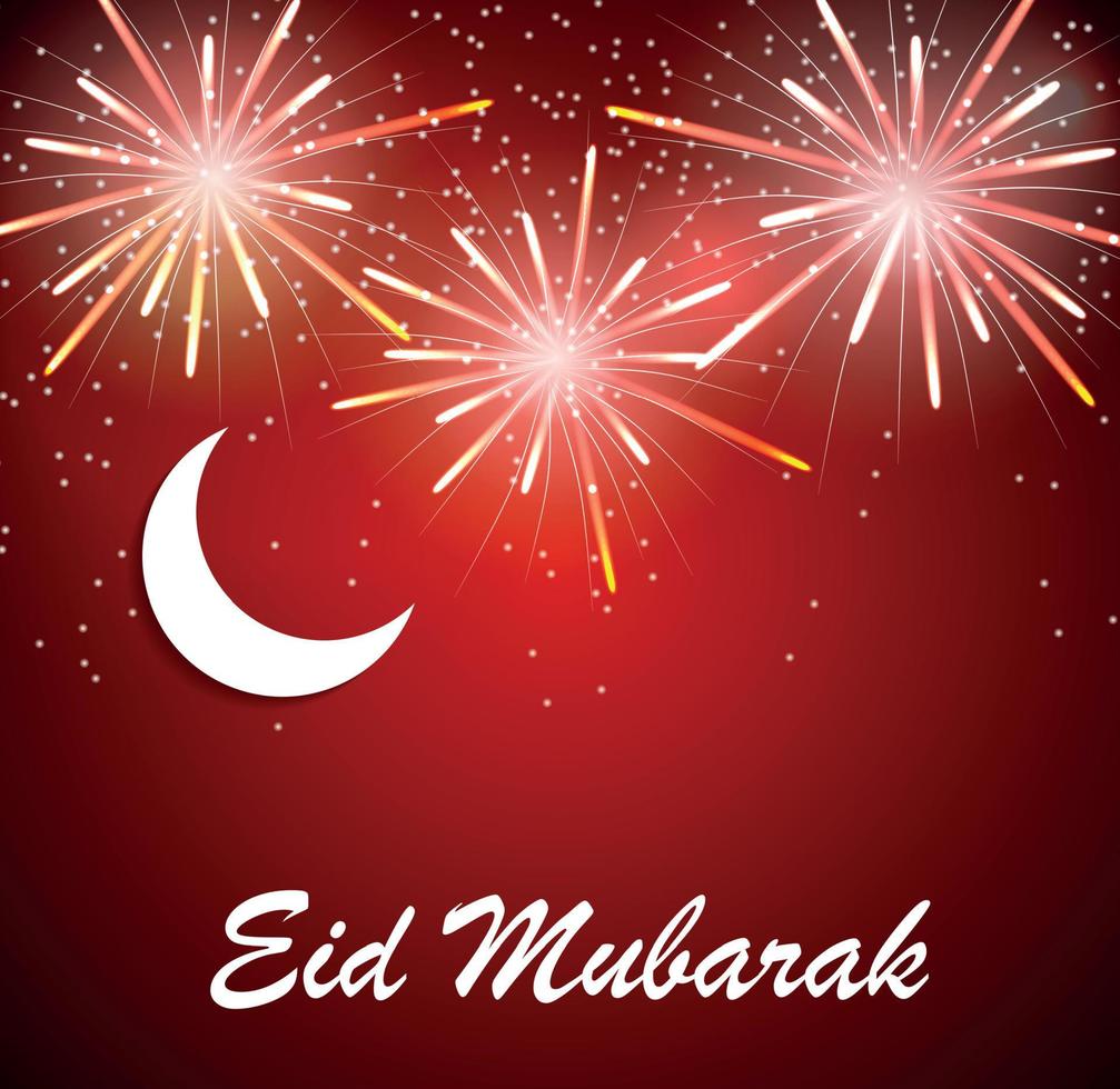 Moon Background for Muslim Community Festival Vector Illustration