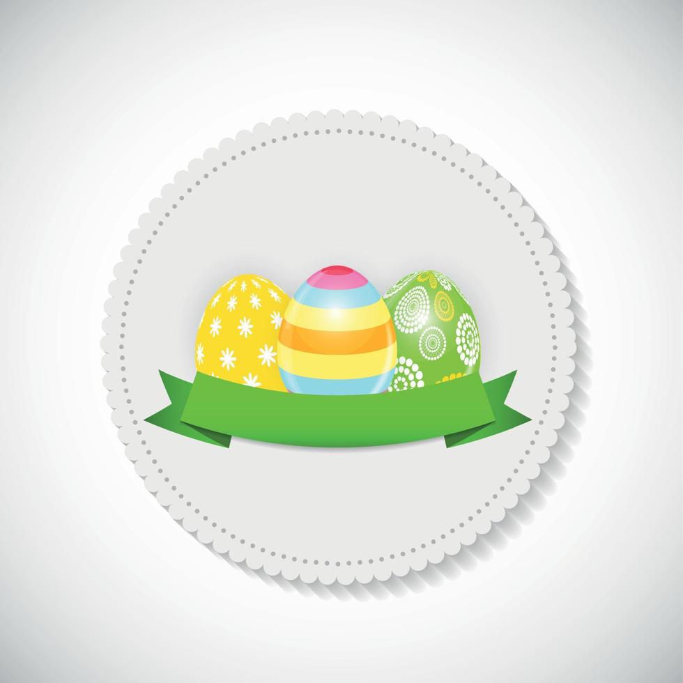 Beautiful Easter Egg Background Vector Illustration