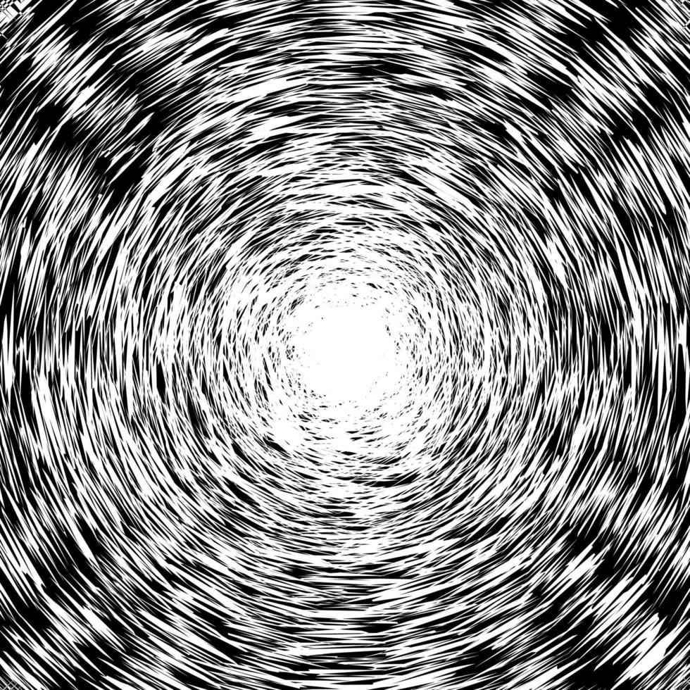 Black and White Abstract Psychedelic Art Background. Vector Illustration.