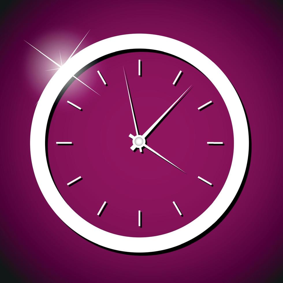 reloj, icono, vector, ilustración vector