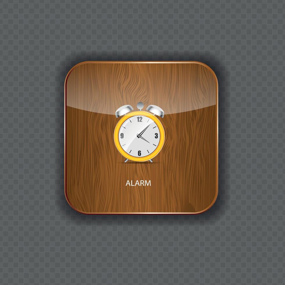 Watch wood application icons vector