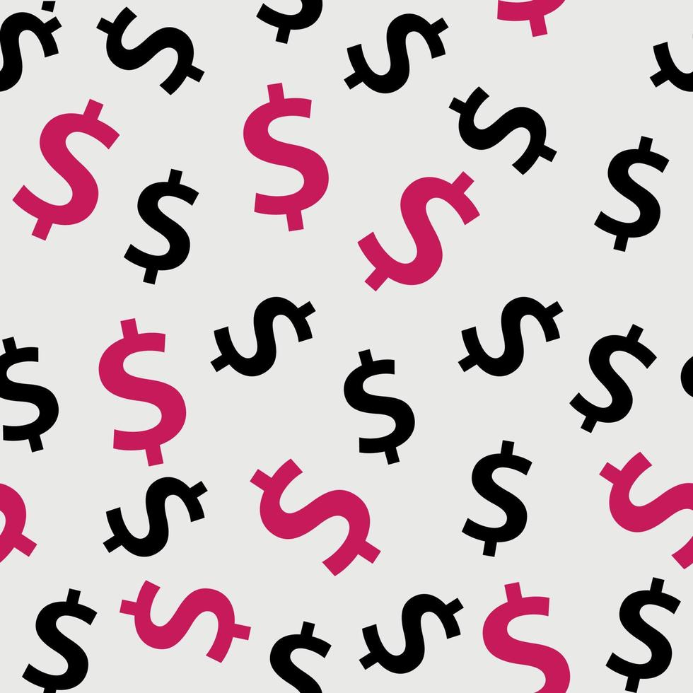 Money sign seamless pattern background vector illustration