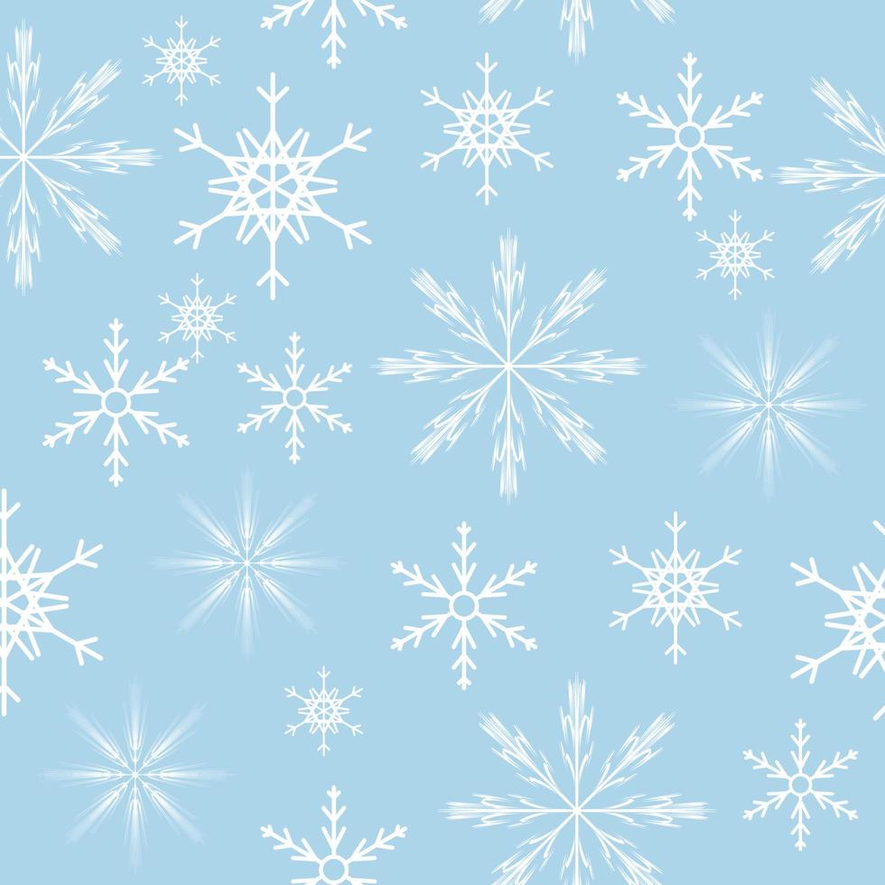 Fondo transparente de copos de nieve. ilustración vectorial vector
