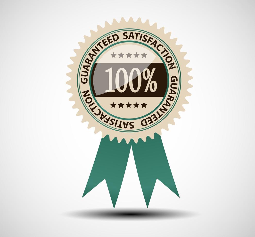 Satisfaction guaranteed label vector illustration
