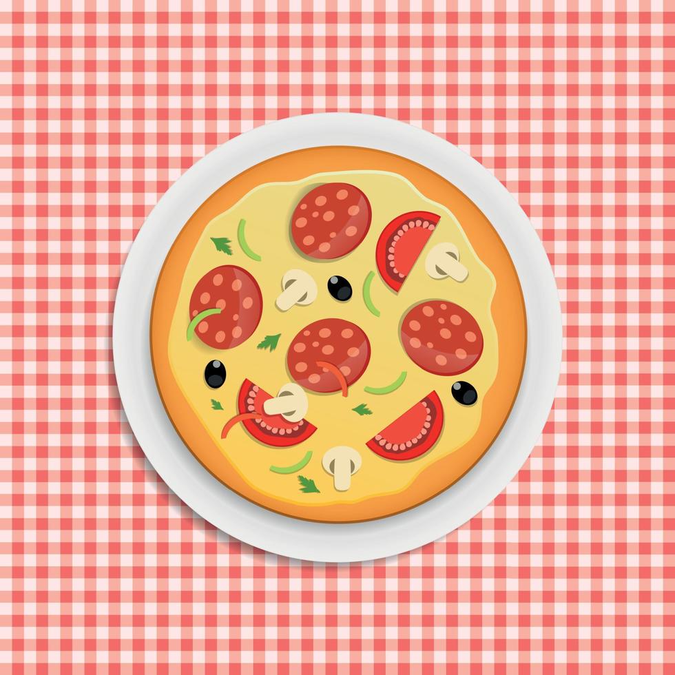 Pizza menu template vector illustration