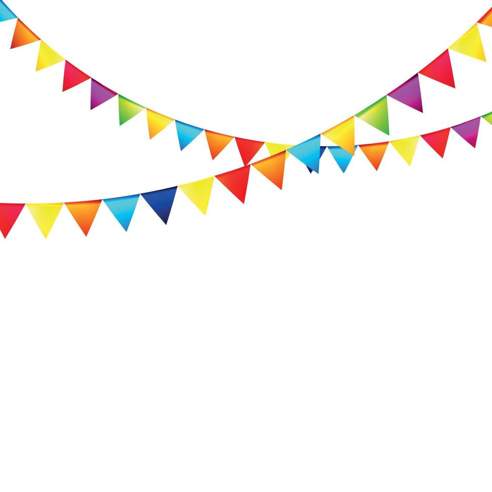 Party Background with Flags Vector Illustration. EPS 10