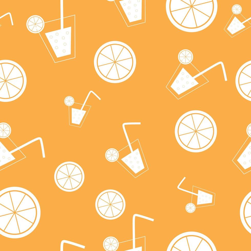 citrus Cocktail seamless pattern background vector illustration