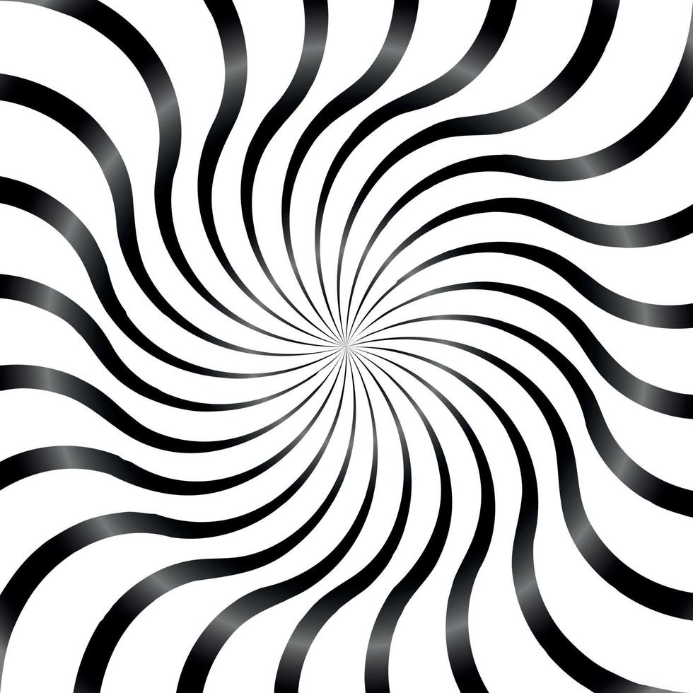 Black and White Abstract Psychedelic Art Background. Vector Illustration.