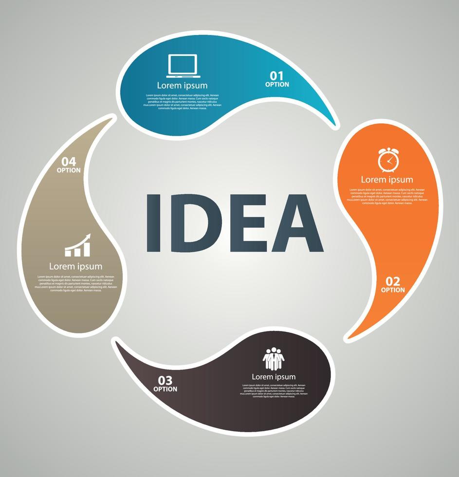 Ilustración de vector de elementos de diseño de infografías