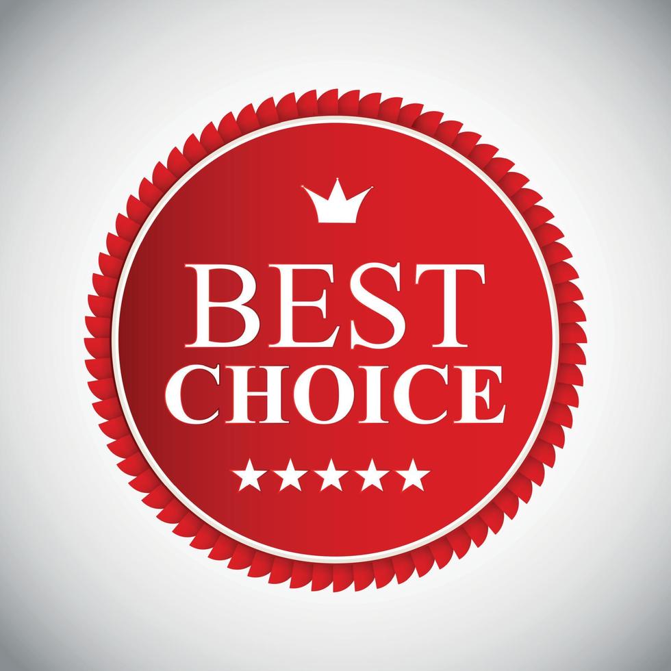 Best Choice Red  Label Vector Illustration