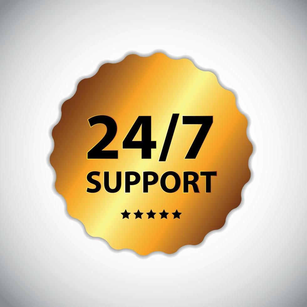 Vector 247 SUPPORT Sign, Label Template