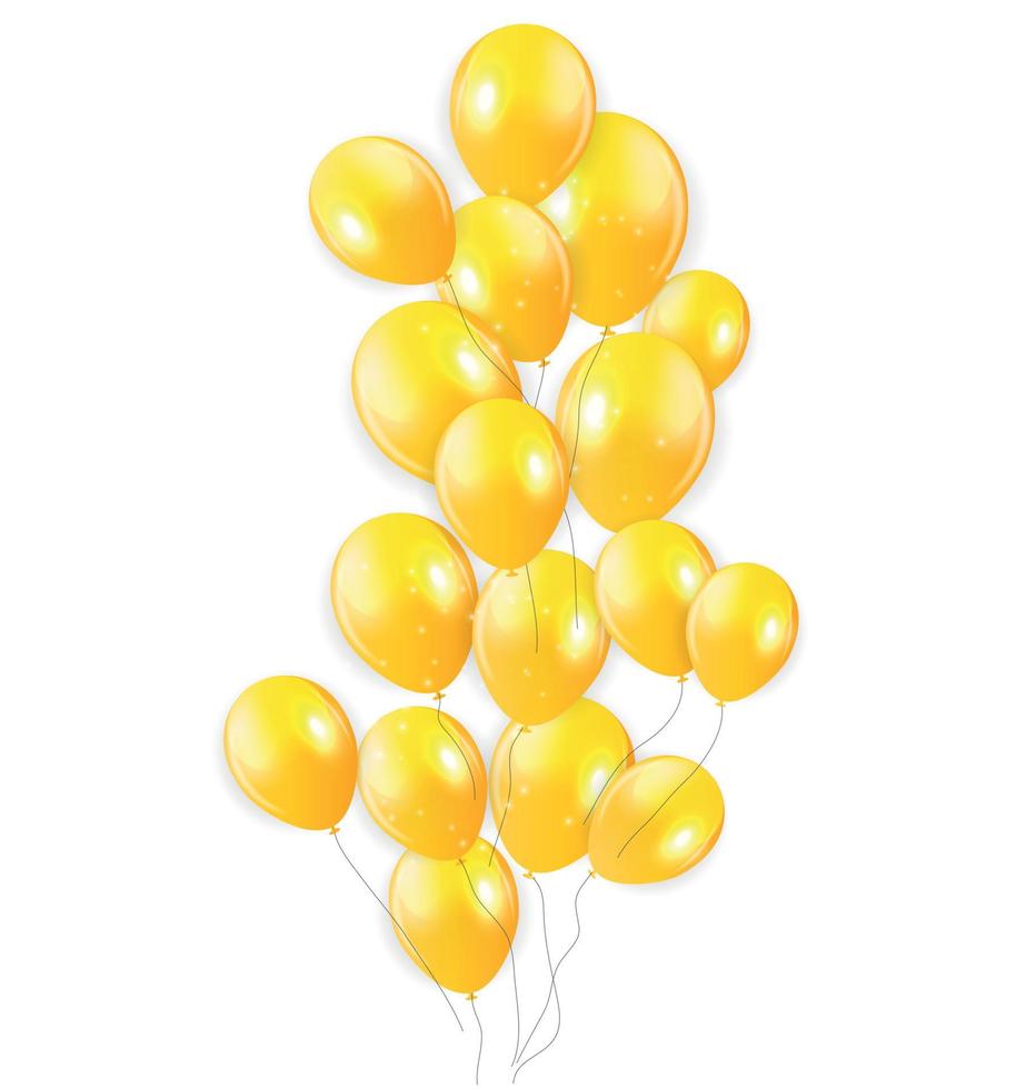 Glossy Balloons Background Vector Illustration