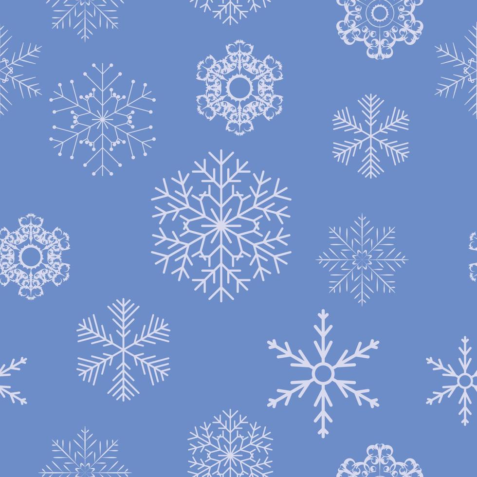 Snowflakes seamless pattern vector illustration
