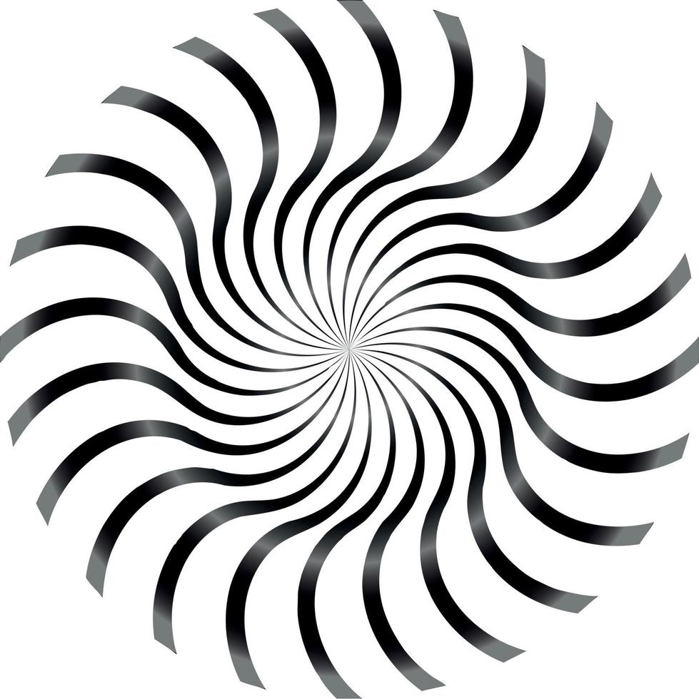 Black and White Abstract Psychedelic Art Background. Vector Illustration.