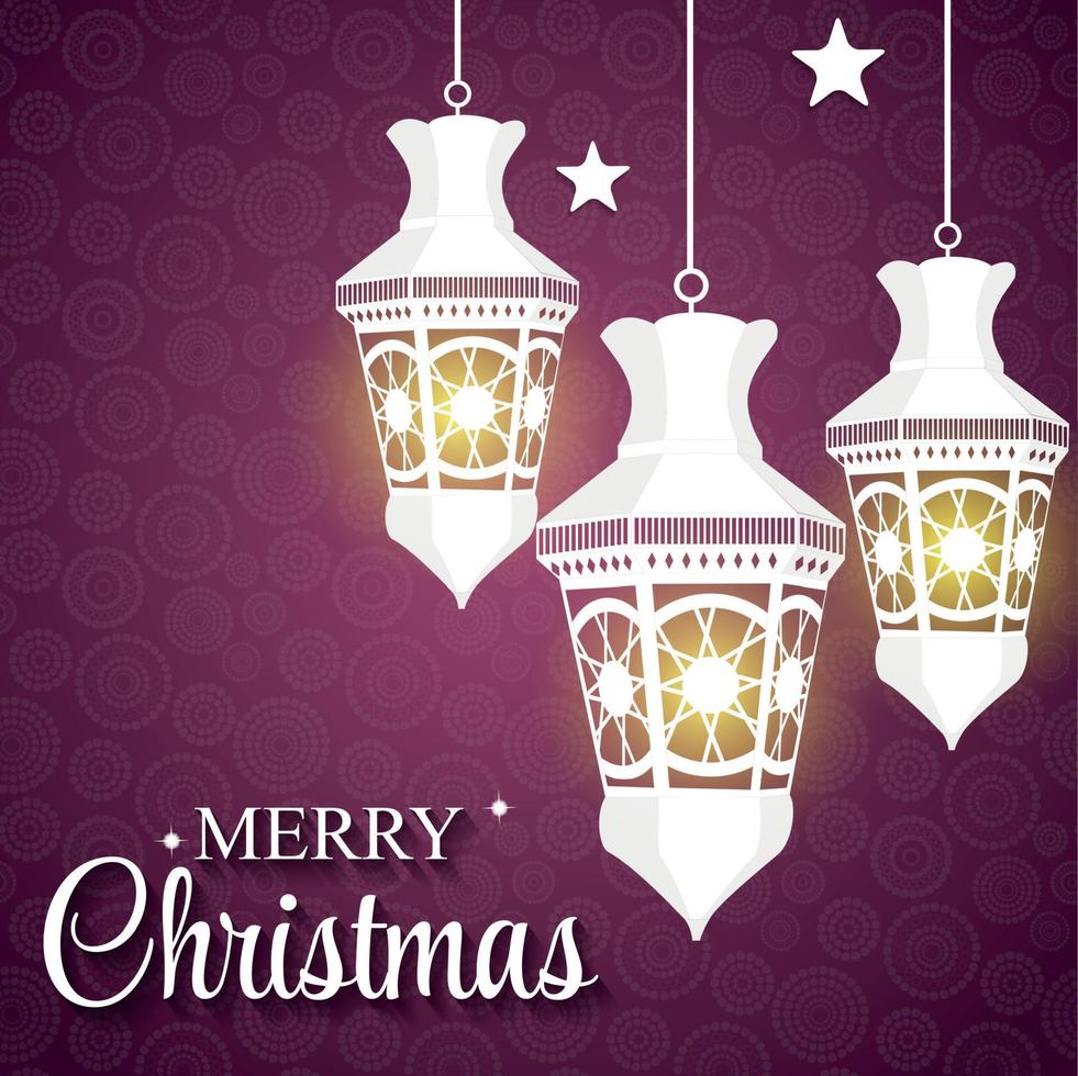 Background for Muslim Community Festival Vector Illustration