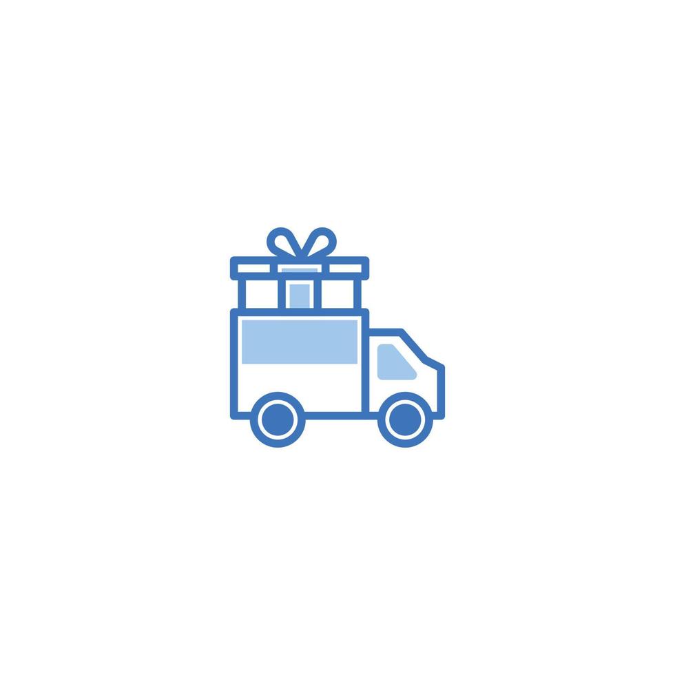 Delivery van filled line icon. linear style sign for mobile concept and web design. Outline vector icon. Symbol, logo illustration. Vector graphic