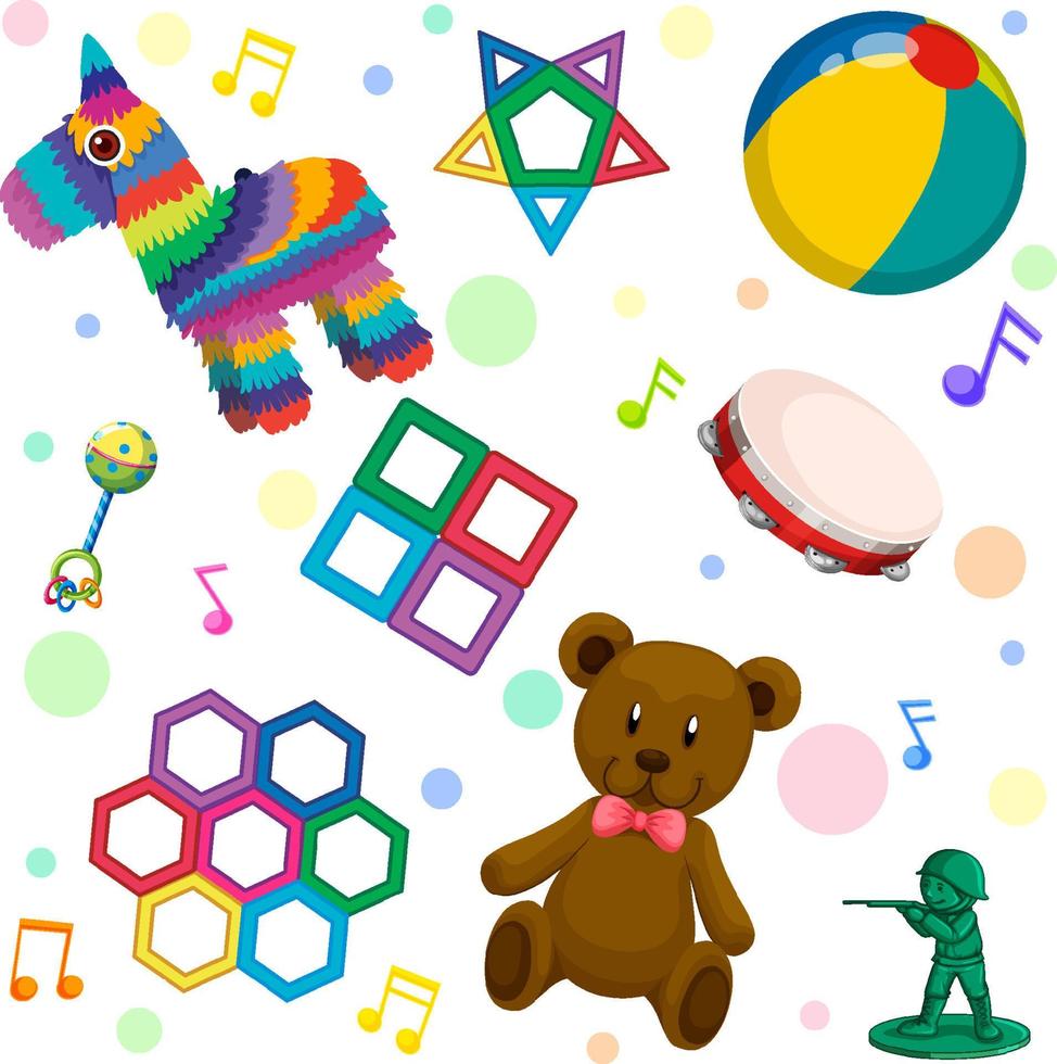 Children toy seamless pattern vector