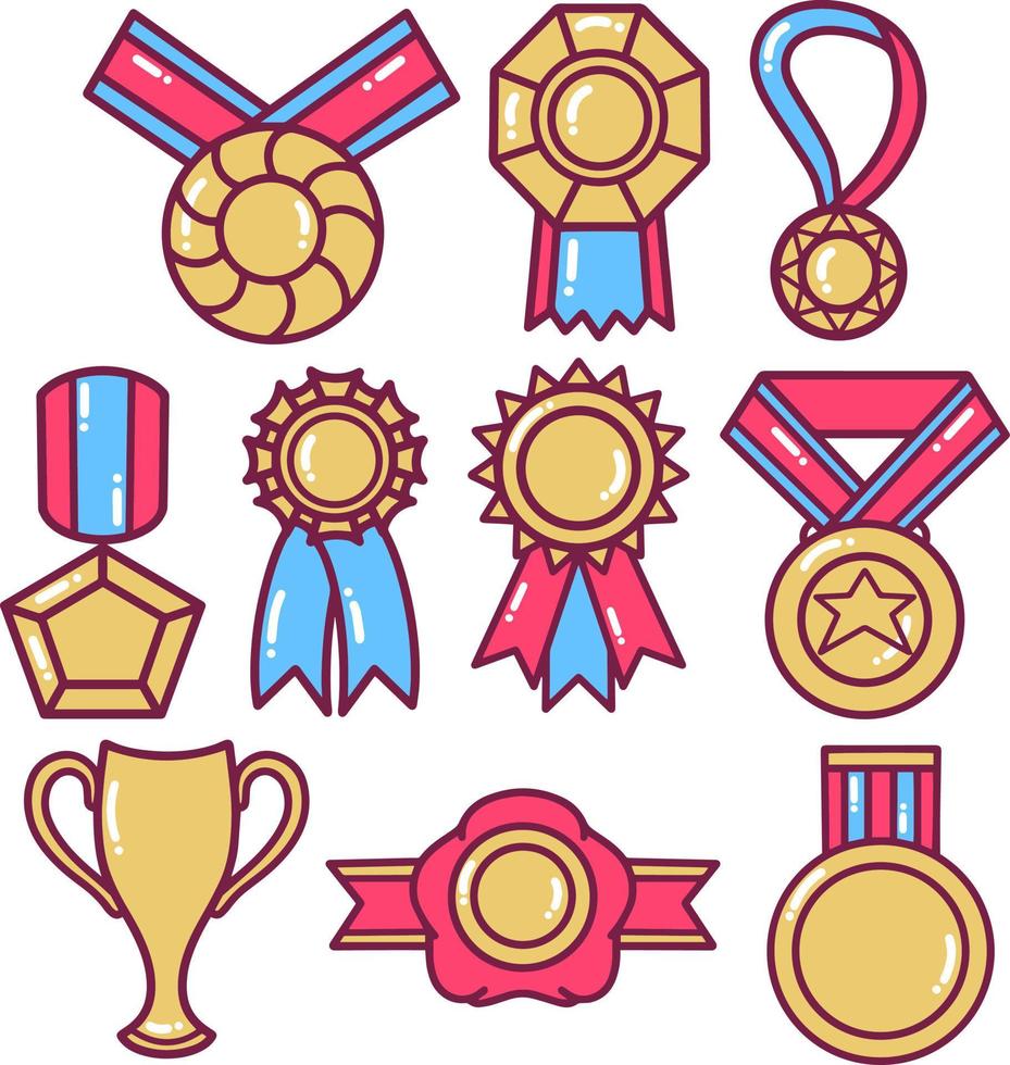 Award Trophy Doodle Illustration vector