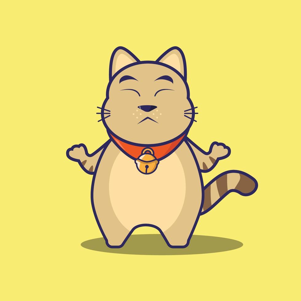 dibujos animados lindo gato vector