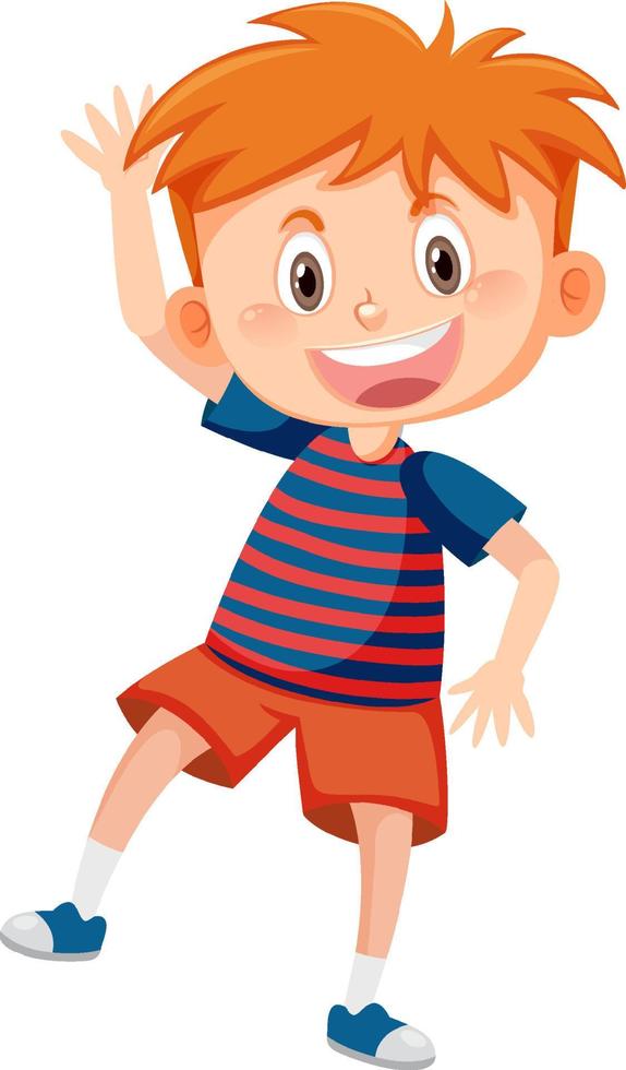 A happy boy cartoon character vector