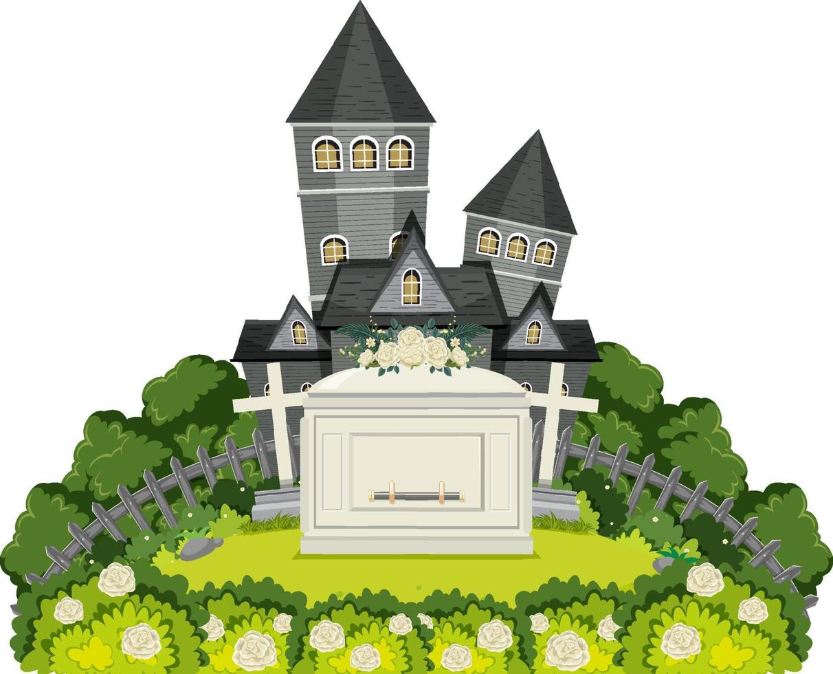 escena del cementerio del cementerio aislada vector