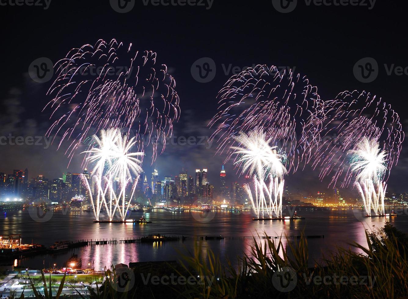 New York City Manhattan fireworks photo