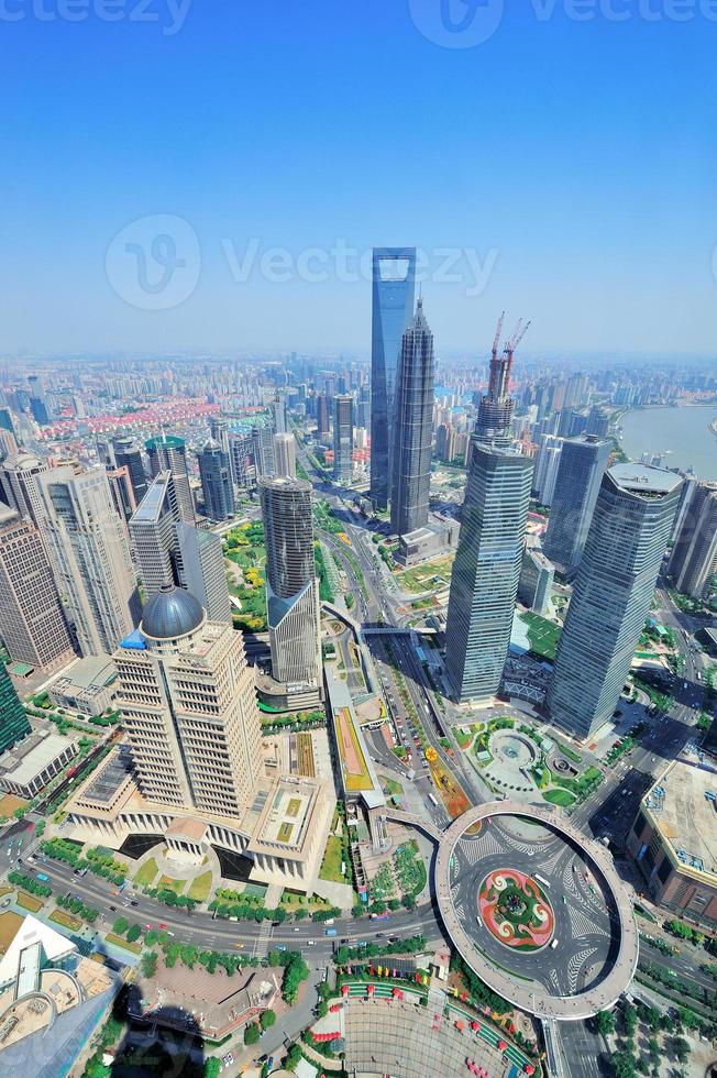 Shanghai aerial in the day photo