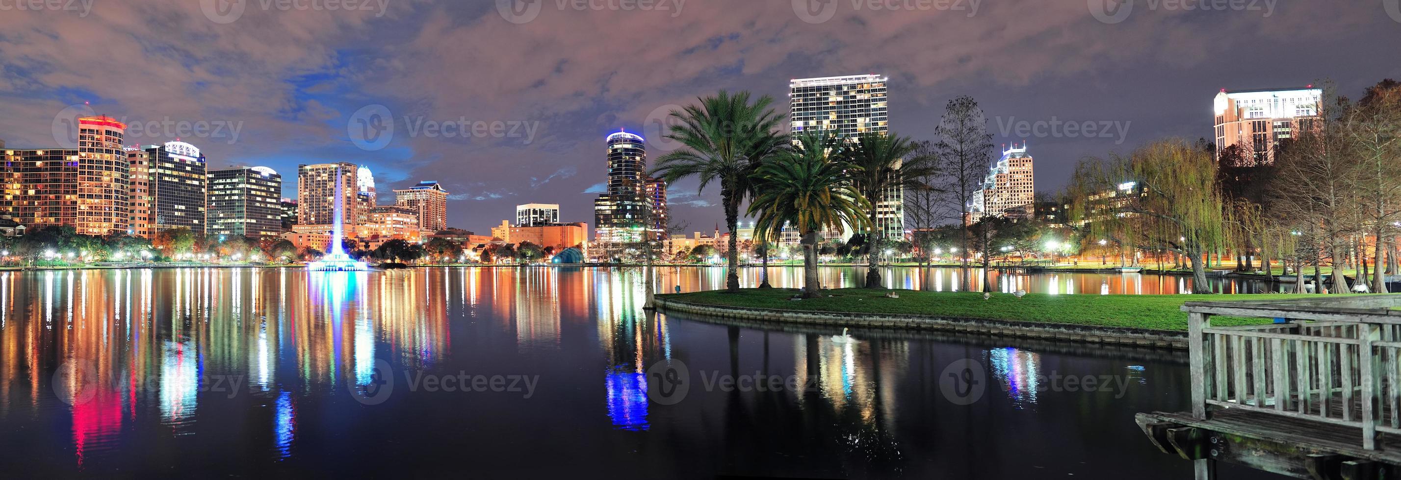 Orlando night panorama photo