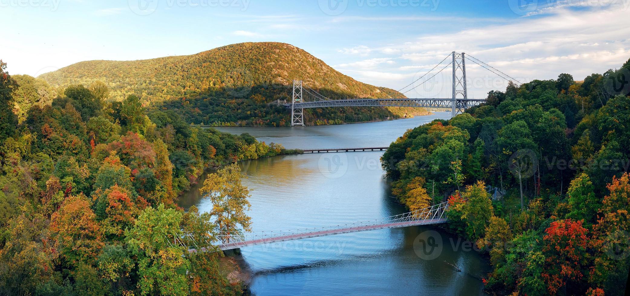 panorama del valle del río hudson foto